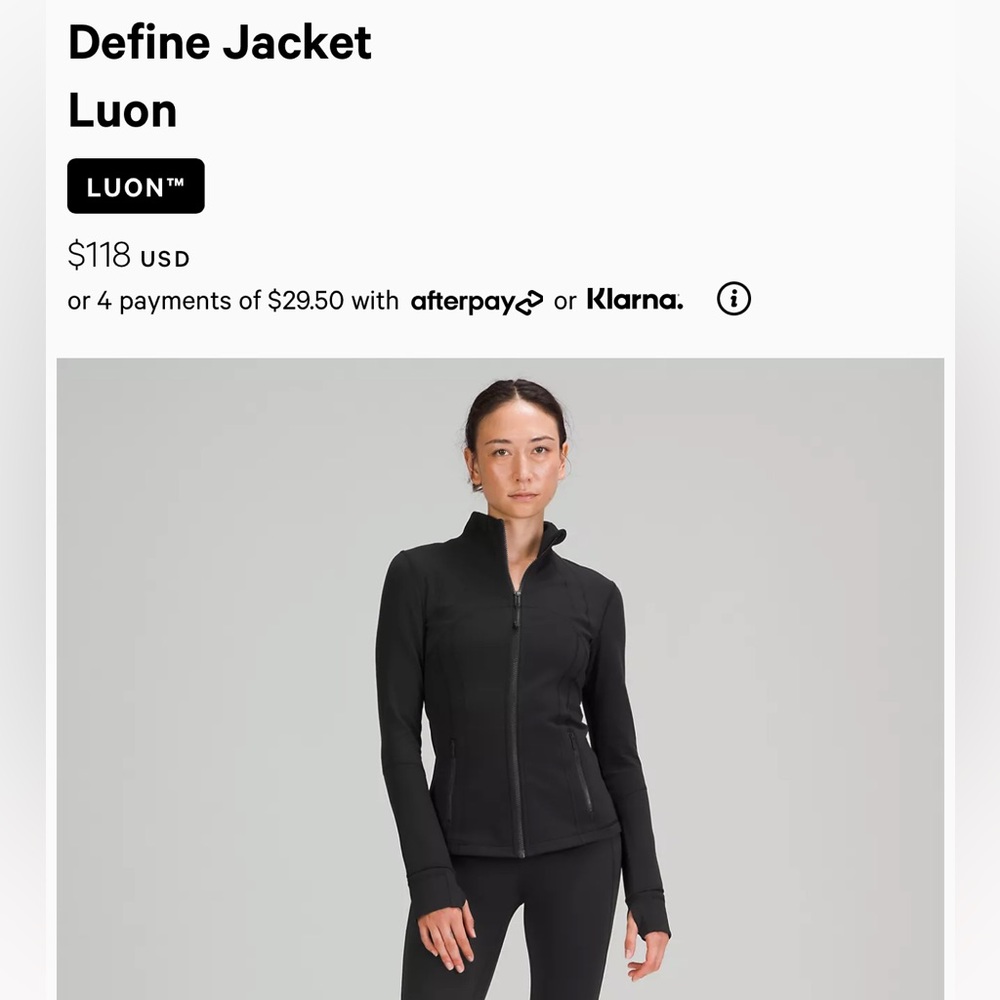 Lulu Lemon zip up jacket